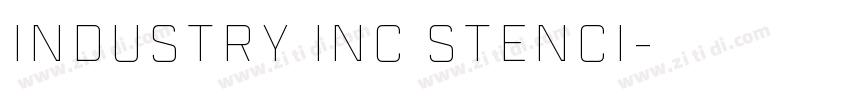 industry inc stenci字体转换